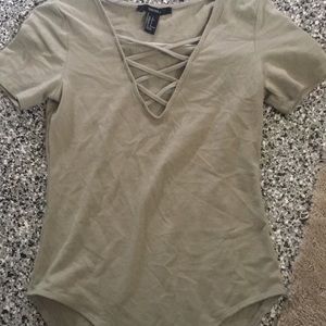 FOREVER 21  ||  olive bodysuit ✨